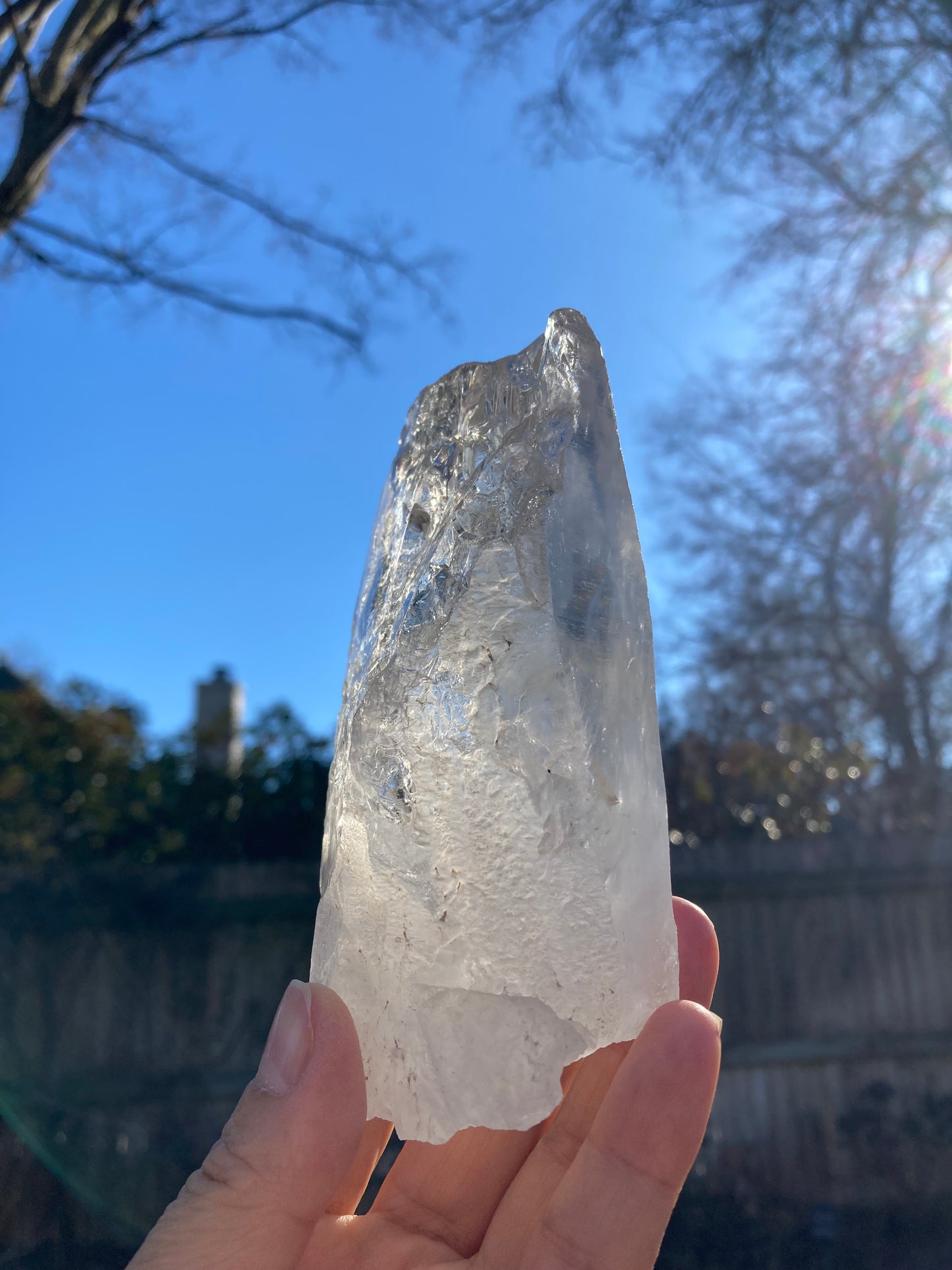 (希少)ロシア産 レムリアン クォーツ (虹入り) ロシレム ウラル (Chelyabinsk Region, South Ural) 14cm x 7cm x 5cm、650g