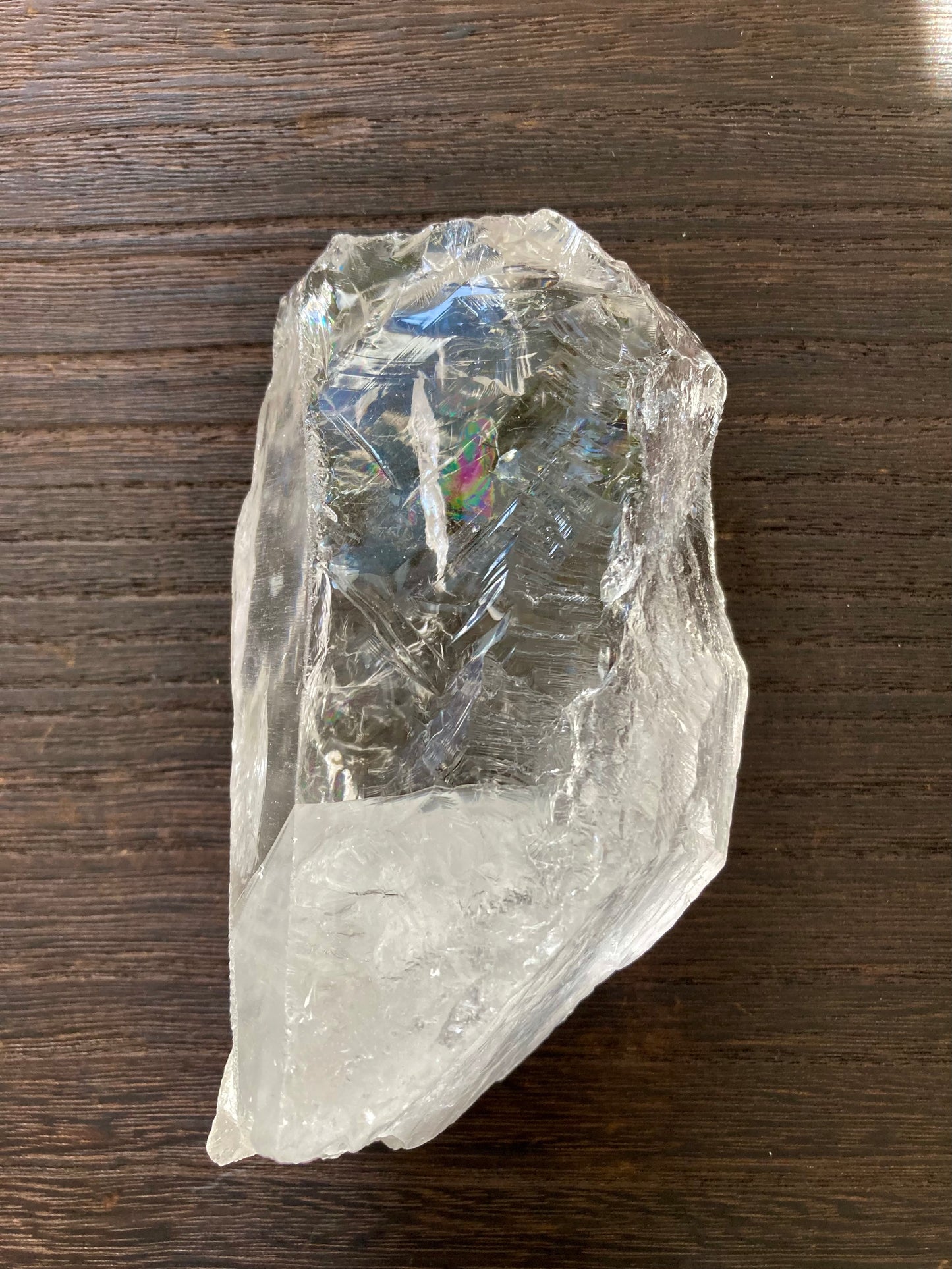 (希少)ロシア産 レムリアン クォーツ (虹入り) ロシレム サウスウラル チェリャビンスク州産 (Chelyabinsk Region, South Ural) 14cm x 7cm x 5cm、650g