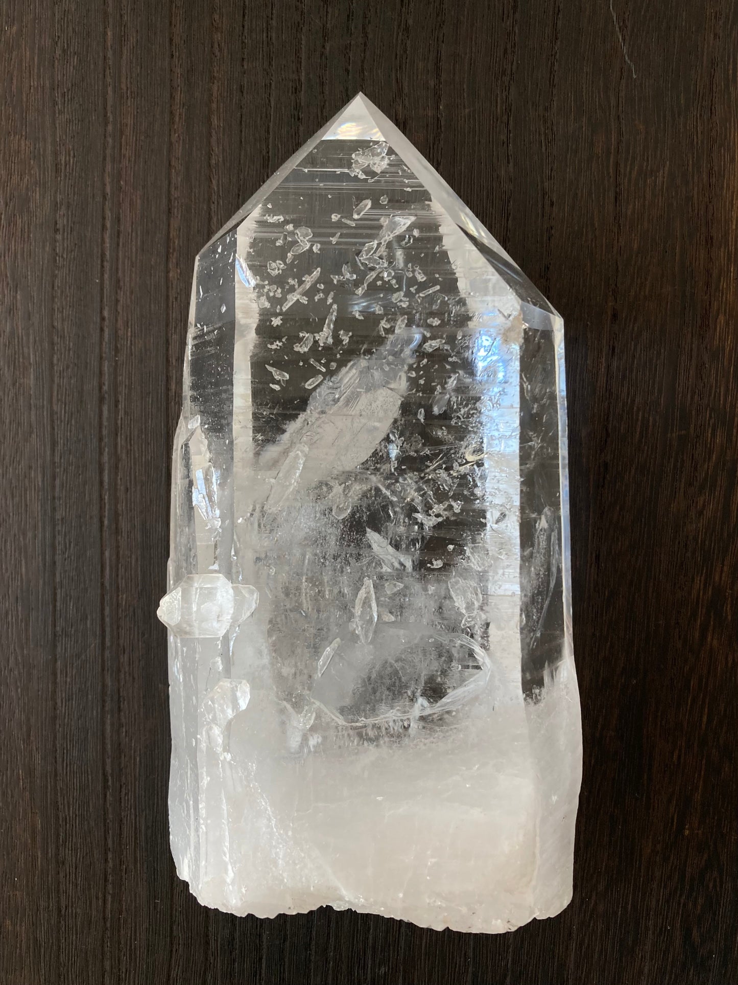 空間浄化・エネルギーチャージ レムリアン シード クォーツ ポイント 大 ( (巨大・スタンド付き)24cm x 11cm x 7cm、2.75kg