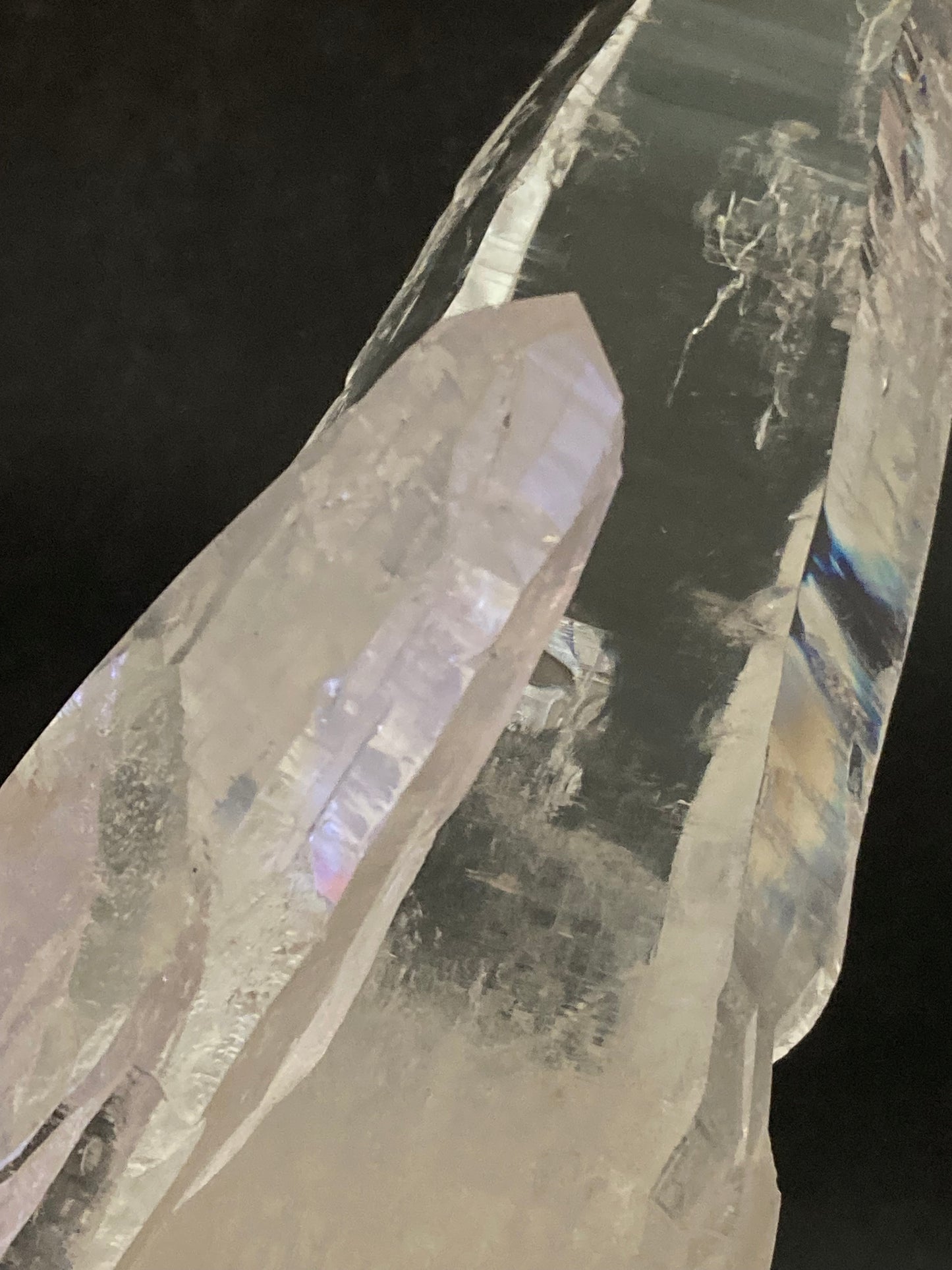 Lemurian Seed Quartz Point, Polished (incl. Stand) 2