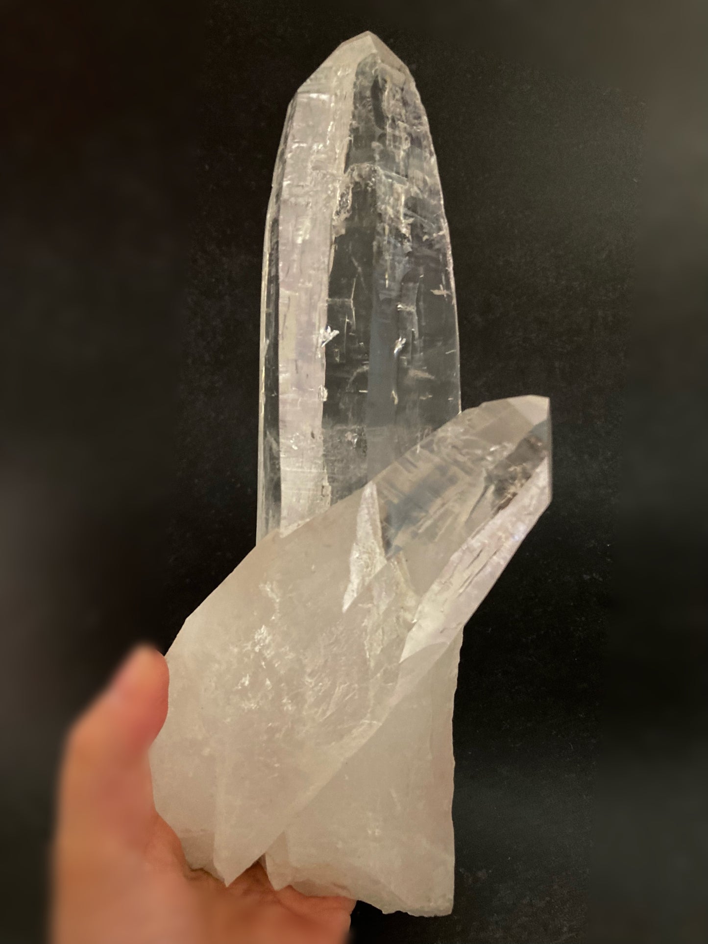 Lemurian Seed Quartz Point, Polished (incl. Stand) 2