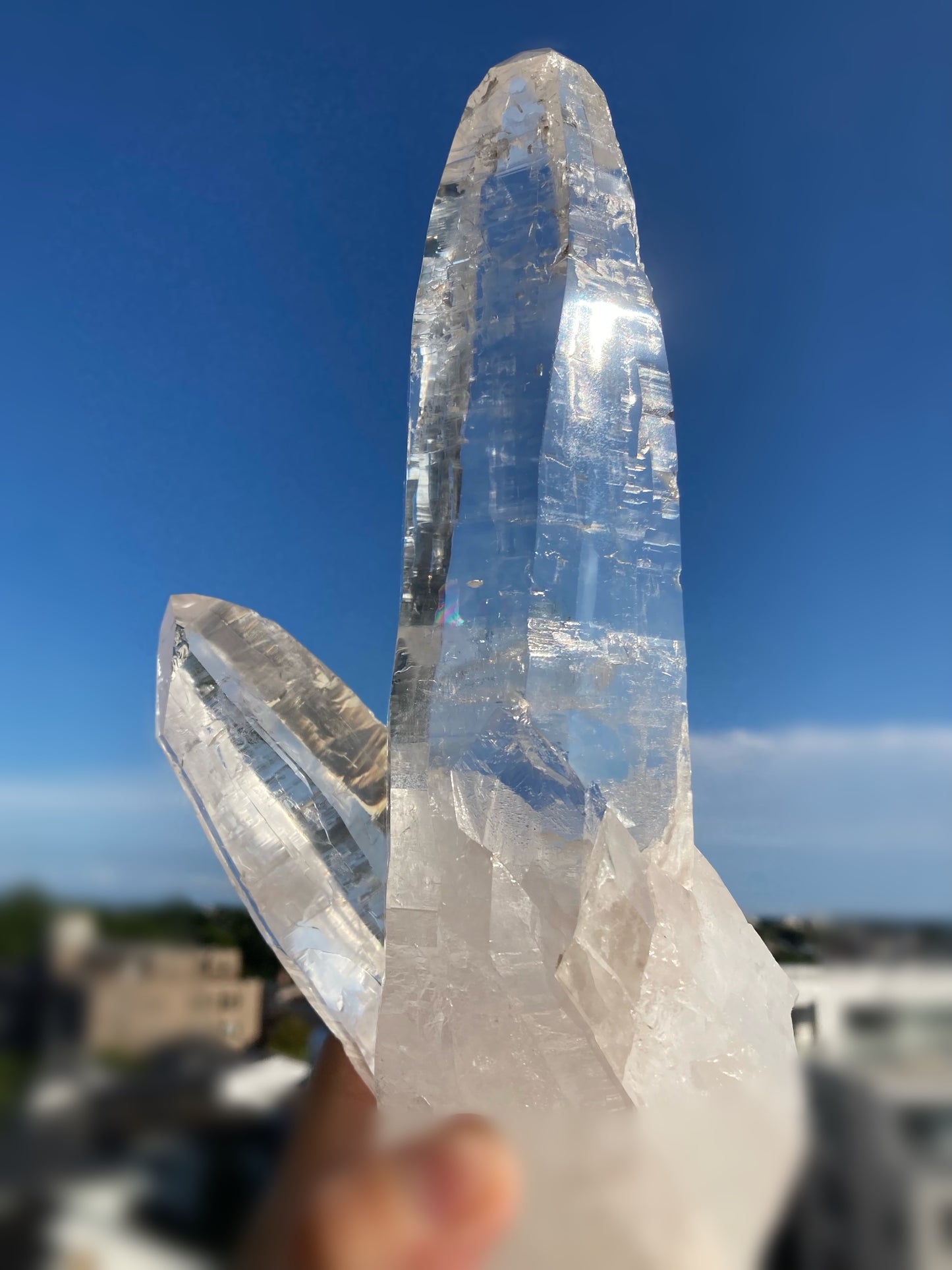 Lemurian Seed Quartz Point, Polished (incl. Stand) 2